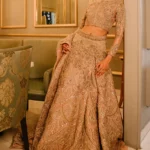 Gold Lehenga Choli Pakistani Bridal Masterpiece