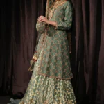 Mint Green Handcrafted Mesuri and Banarsi Bridal Lehenga Set