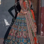 Multicolored Floral Heritage Pishwas & Lehenga