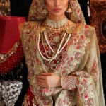 Red and Gold Net Lehenga Set