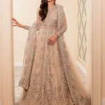 Powder Pink Lotus Crystal Gown Ensemble