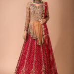 Imperial Rose Gold Bridal Anarkali Ensemble