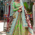 Opal Raw Silk Lehenga with Handloomed Net Dupatta