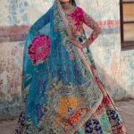 Hot Pink Raw Silk Lehenga with Contrasting Choli and Signature Dupatta