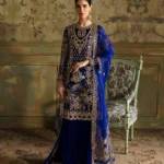 Seyhana Electric Blue Velvet Ensemble