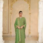 Radiant Olive Gold Festive Ensemble