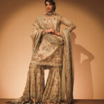 Majestic Sepia and French Beige Bridal Ensemble