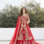 Radiant Red Bridal Jacket Ensemble