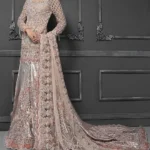 Powder Pink Miral Modern Bridal Lehenga Set