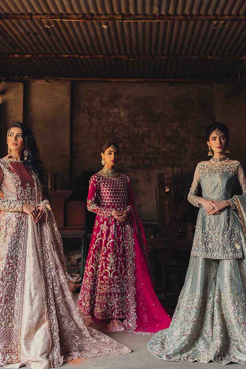 Ice Blue Gota and Zardozi Tissue Sharara Set - Image 5