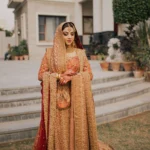Royal Gold and Crimson Bridal Lehenga