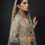 Icy Silver and Platinum Bridal Pishwas