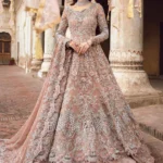 Nude Pink Diyora 3D Floral Lehenga Set