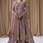Pink Embellished Bridal Maxi Lehenga Ensemble