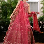 Hot Pink Raw Silk Royal Peshwas