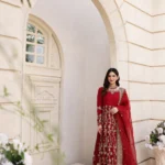 Maroon Majesty Kalidaar Bridal Ensemble