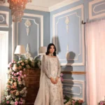 Ivory Handloom Kalidaar Bridal Set