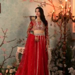 Raw Silk Bridal Skirt and Blouse Ensemble