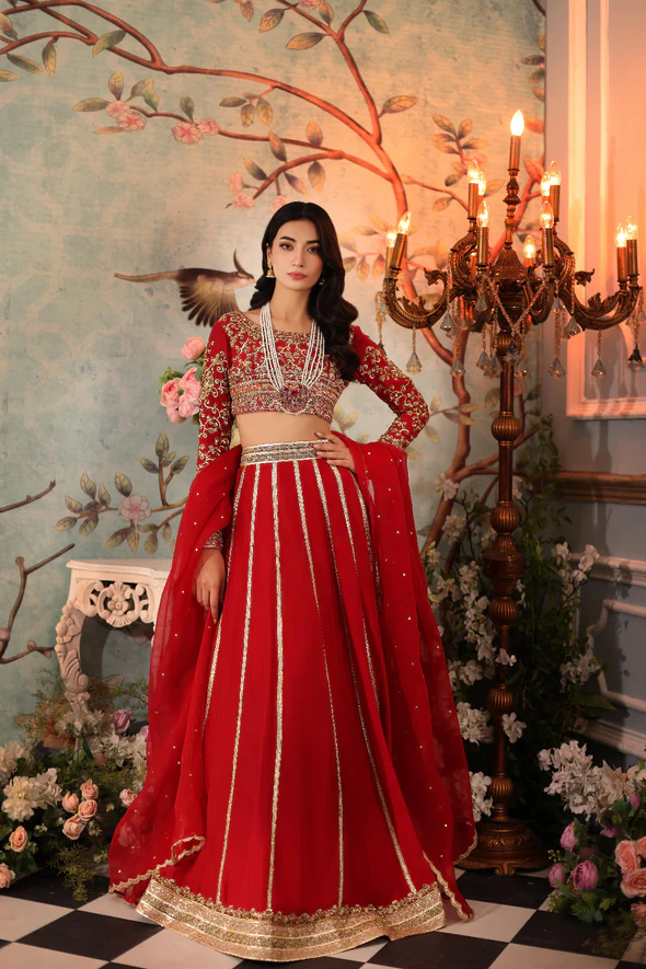 Raw Silk Bridal Skirt and Blouse Ensemble - Image 6