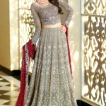 Golden and Red Feray Embellished Lehenga Set