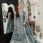 Zinc Mint Bridal Pishwas Ensemble