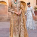 Regal Aura Gold Wedding Ensemble