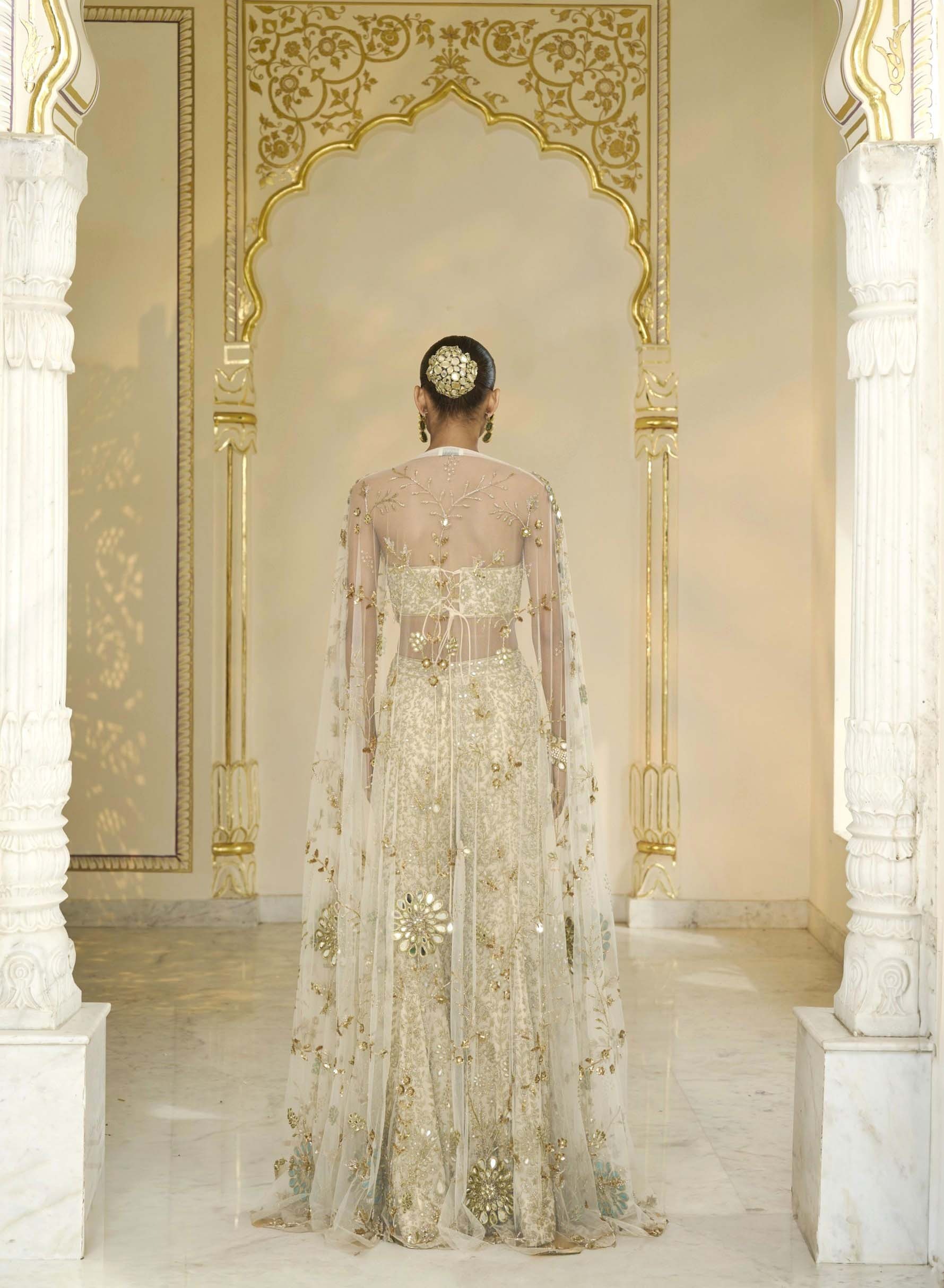 Golden Elegance Corset & Sharara Set - Image 3