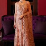 Peach Radiance Bridal Pishwas Ensemble