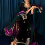 Aubergine Velvet Carnation Ensemble