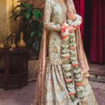 Raw Silk Bridal Kameez with Embellished Gharara