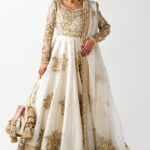 Ivory Noor — Hand-Embellished Indian Silk Peshwas with Organza Dupatta