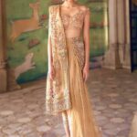Ivory Grace Off-Shoulder Khara Dupatta Suit with Appliqué Details