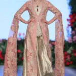 Blush Gold Embellished Coat Flapperr Ensemble