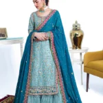 Deep-Teal Chiffon Ensemble