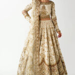 Ethereal Grey Organza Lehnga Choli