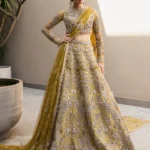 Mehndi Green Pakistani Bridal Lehenga Choli