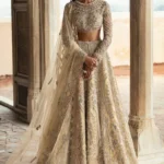 Radiant Yellow Choli Lehenga Bridal Set with Blue Embellishments