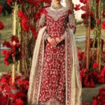 Maroon & Gold Luxury Bridal Lehenga Ensemble