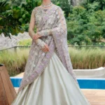 Luxury Mint Green Embroidered Pakistani Wedding Lehenga Choli