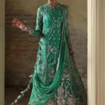 Mazari Green Hand-Embellished Unstitched Ensemble