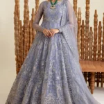 Emerald Pishwas Frock with Raw Silk Trousers