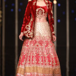 Velvet Embroidered Bridal Lehnga