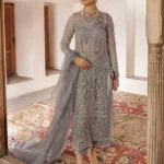 Classic Embellished Wedding Kameez with Raw Silk Trousers