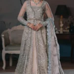 Majestic Maroon Pakistani Gown and Lehenga Set