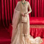 Organza Gharara Kameez with Goldwork Embellishments
