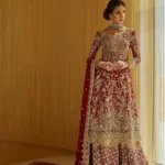 Imperial Maroon Katan Silk Embellished Lehenga Choli