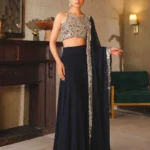 Aliyah Navy Blue Bridal Ensemble