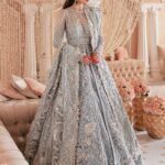 All Silver Couture Shirt with Organza Lehenga & Net Dupatta