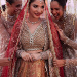 Ombre Lehenga with Embellished Bustier & Floral Jacket