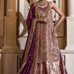 Opulent Plum & Gold Heavily Embellished Lehenga Set